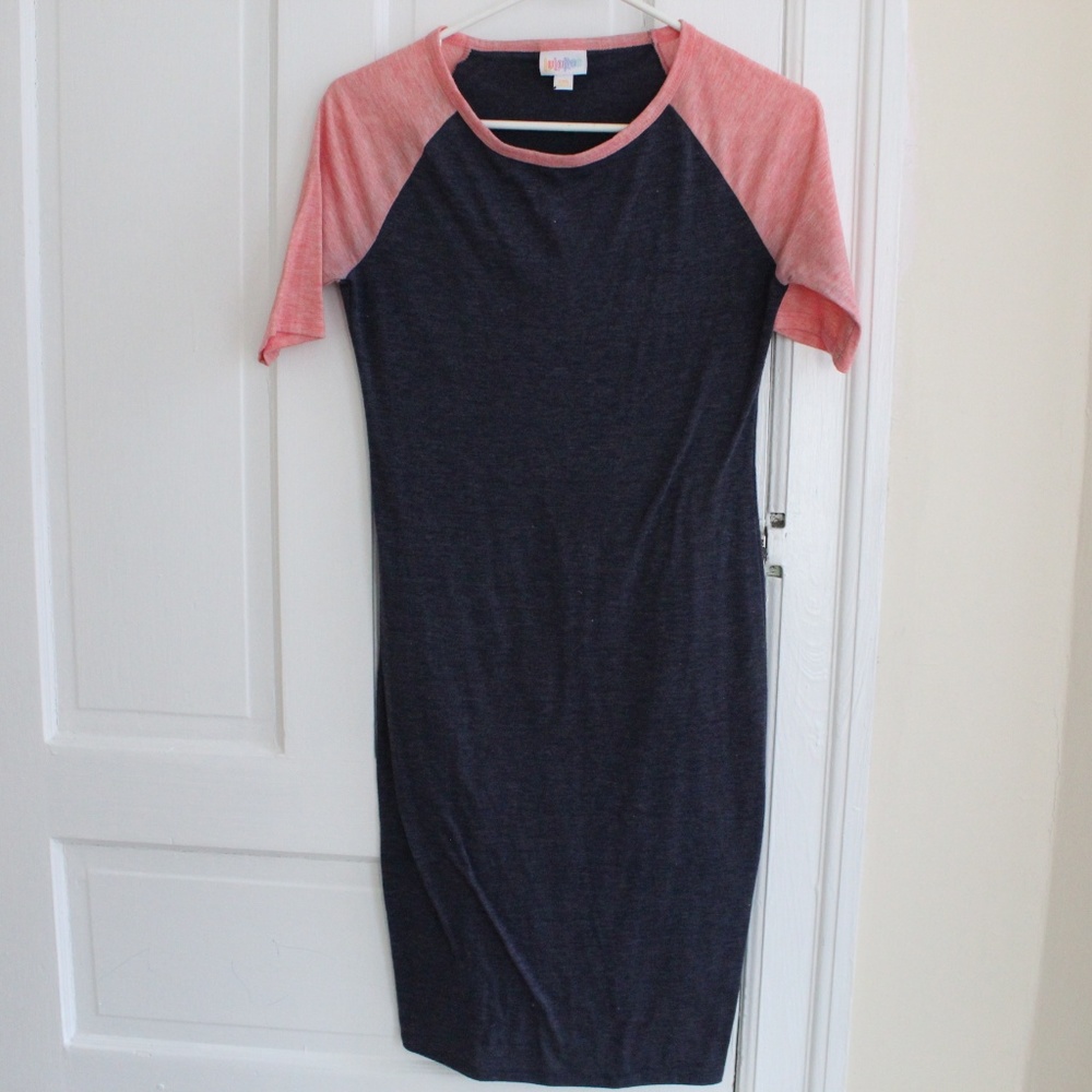 🎈Lularoe EUC  Navy Blue/ Pink Dress Size XXS